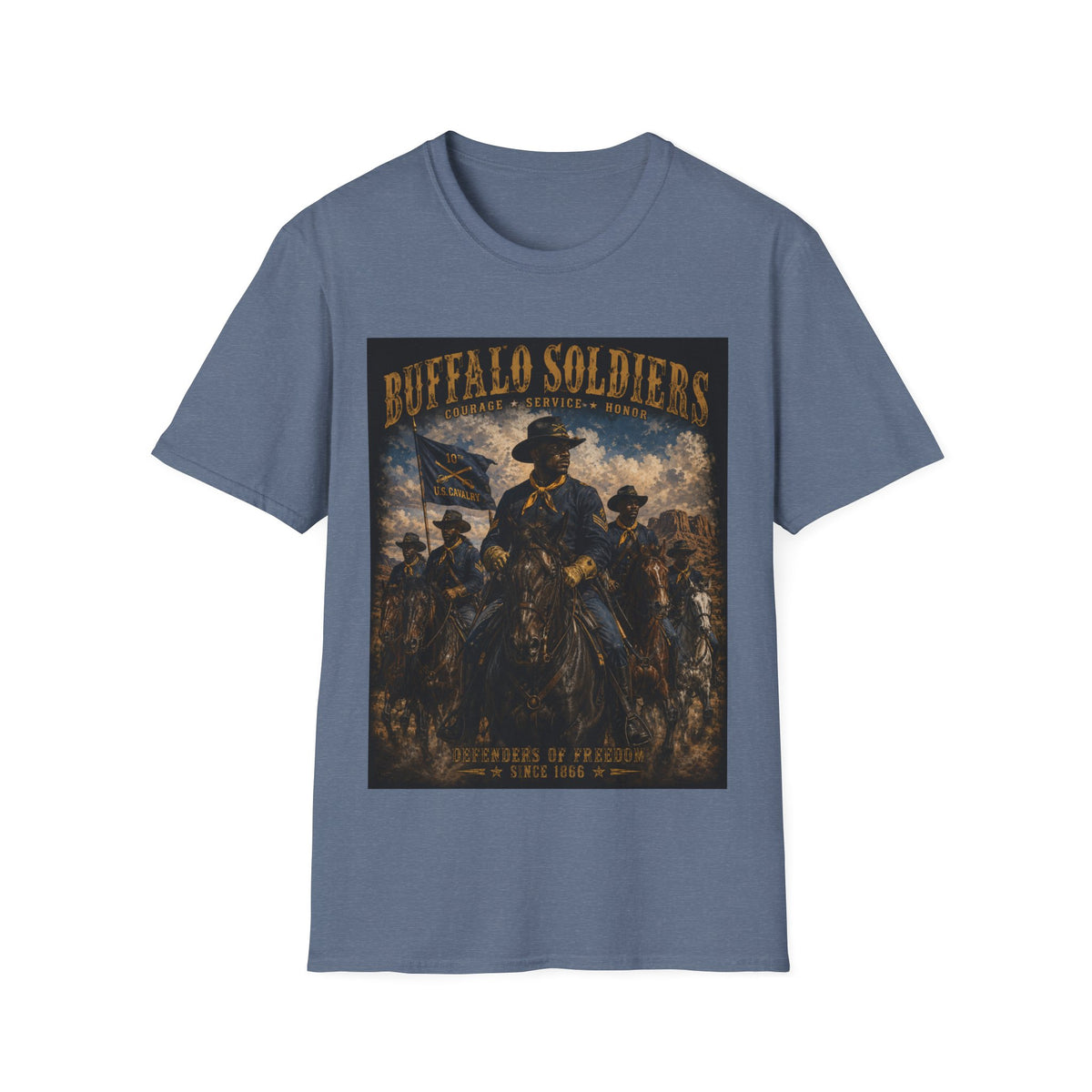 Buffalo Soldiers Tribute T-Shirt — Heritage, Courage & Service Graphic Tee