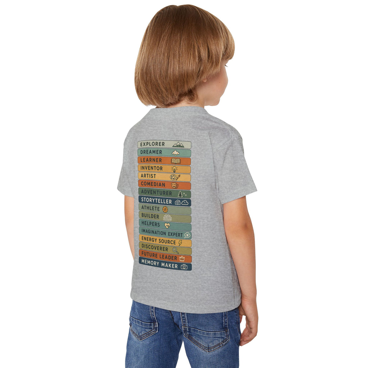 More Than a Kid Toddler T-Shirt — Inspirational Kids Graphic Tee (Explorer, Dreamer, Inventor)