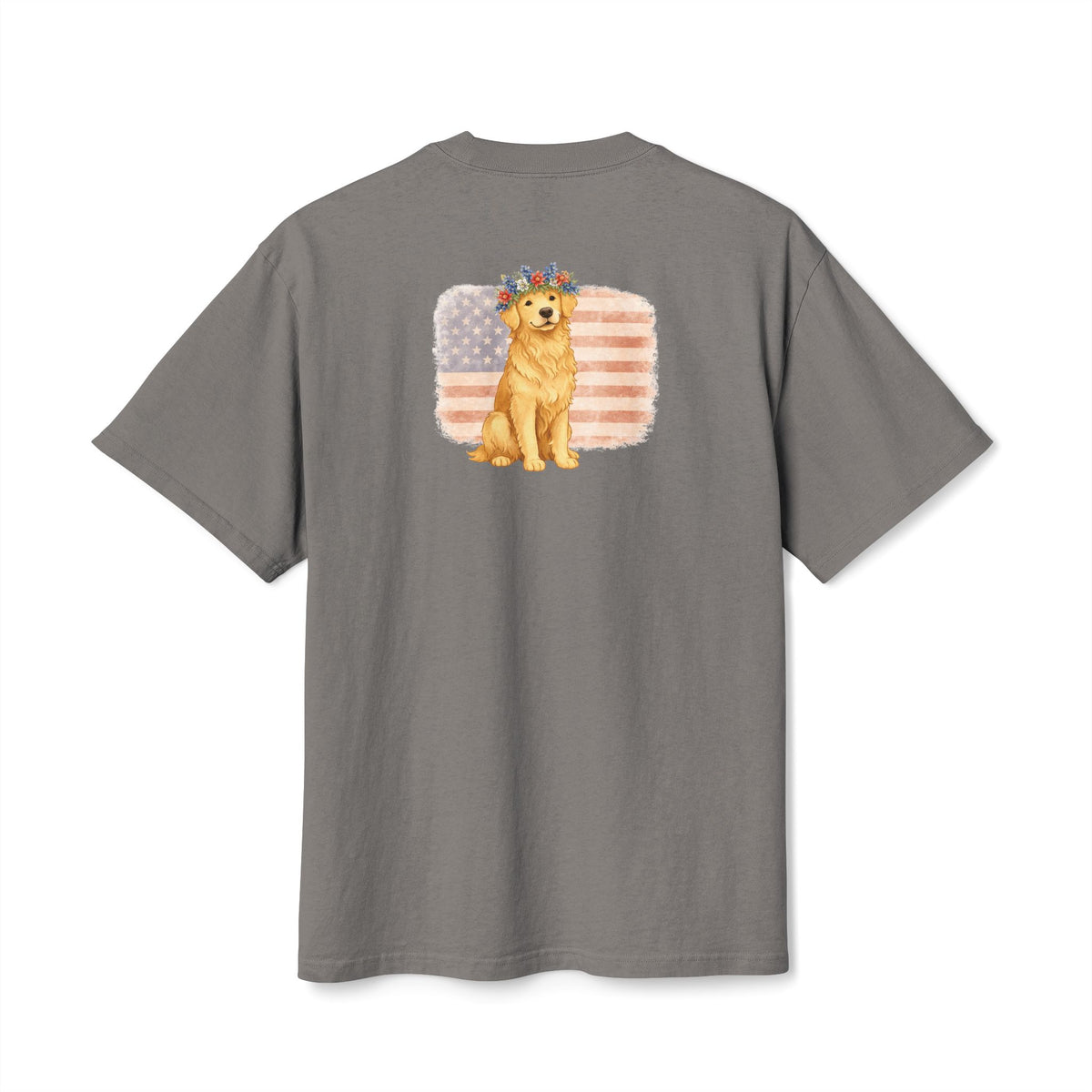 Premium Heavy Faded Tee - Golden Flower Crown