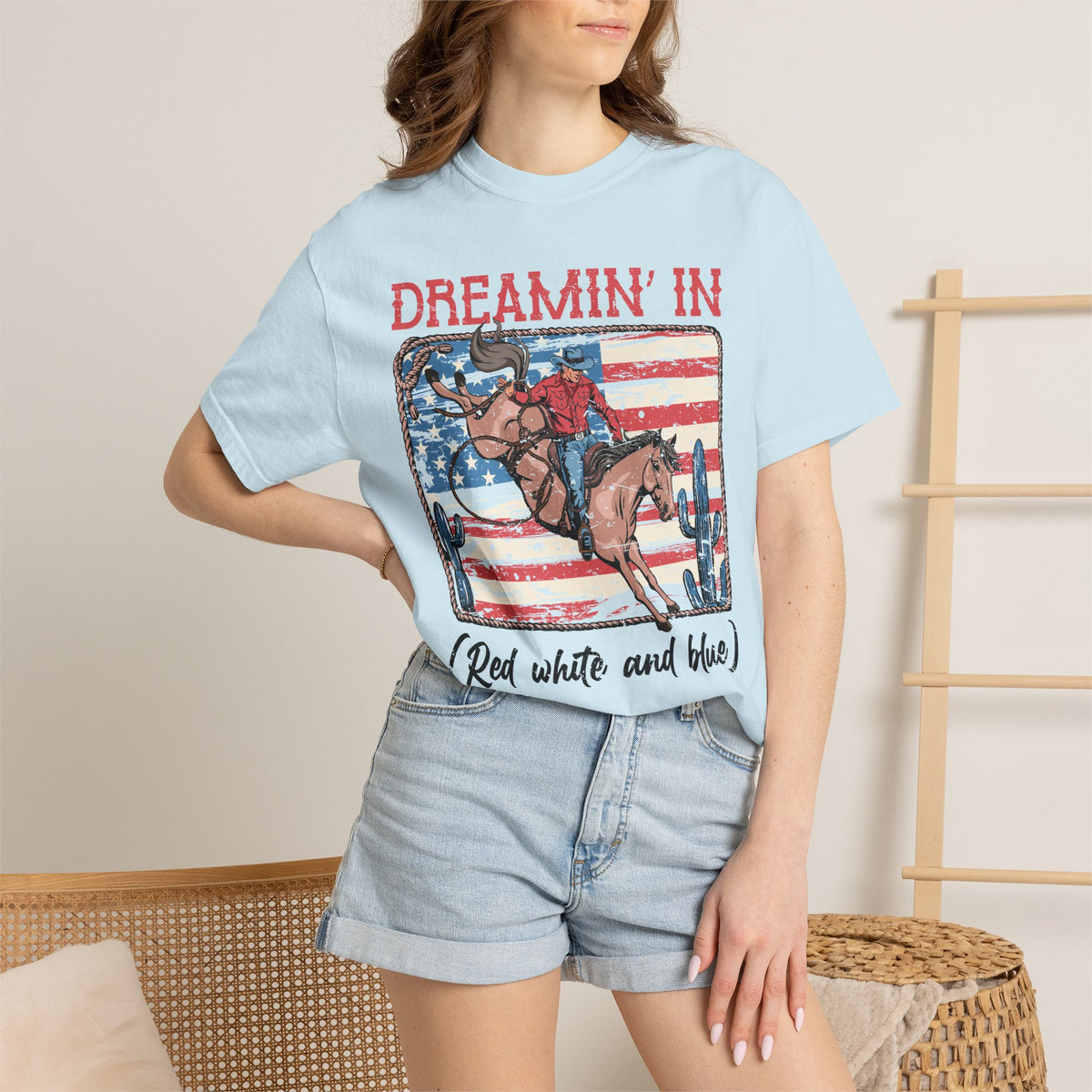 Dreamin' In Red White and Blue Rodeo Graphic T-Shirt