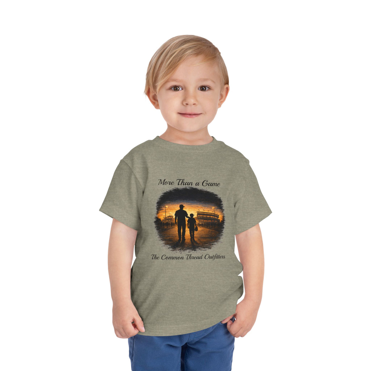 Toddler Tee — "More Than a Game" Father & Child Silhouette Baseball Sunset