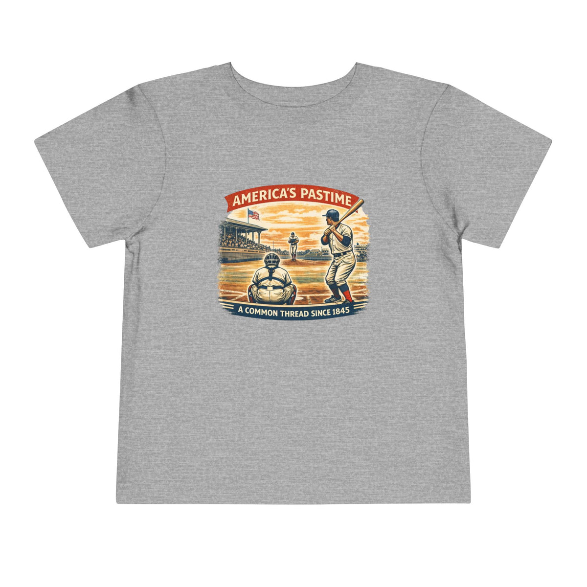 Toddler Tee — "America's Pastime" Baseball Sunset Graphic