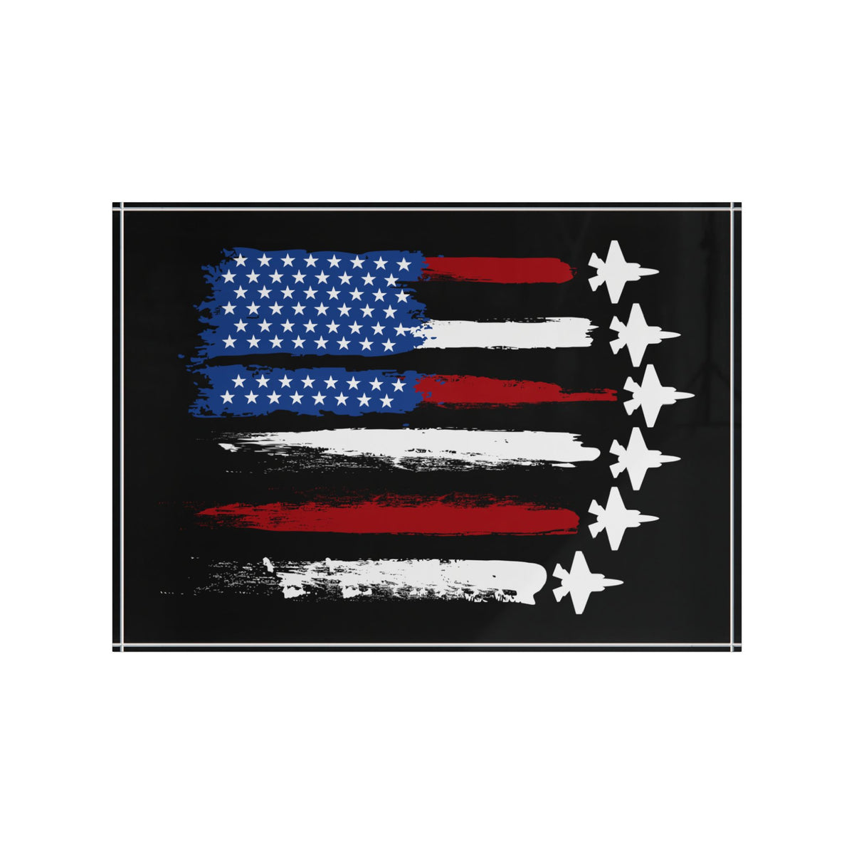 American Fighter Jet Photo Block