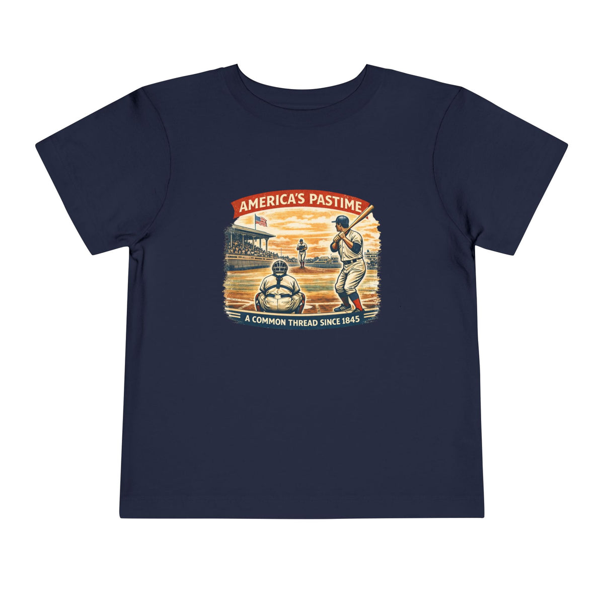 Toddler Tee — "America's Pastime" Baseball Sunset Graphic