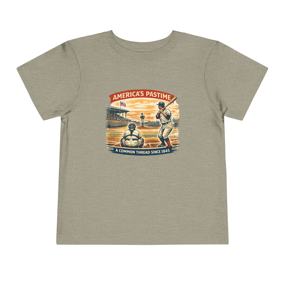 Toddler Tee — "America's Pastime" Baseball Sunset Graphic