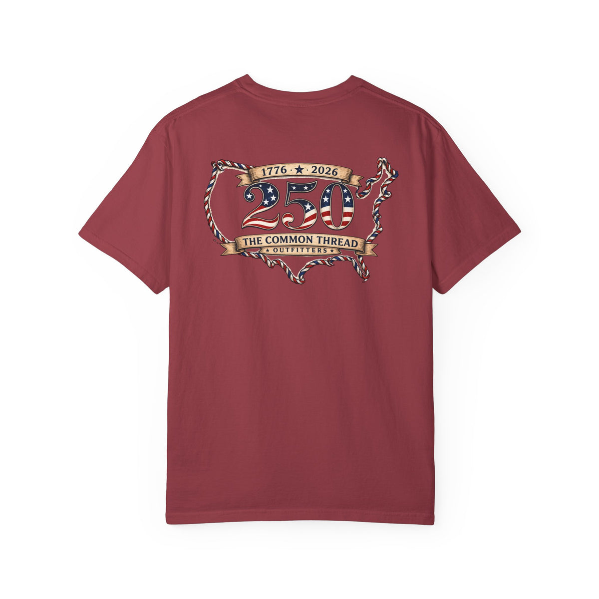250th Anniversary USA Map T-Shirt — "The Common Thread" Patriotic Tee