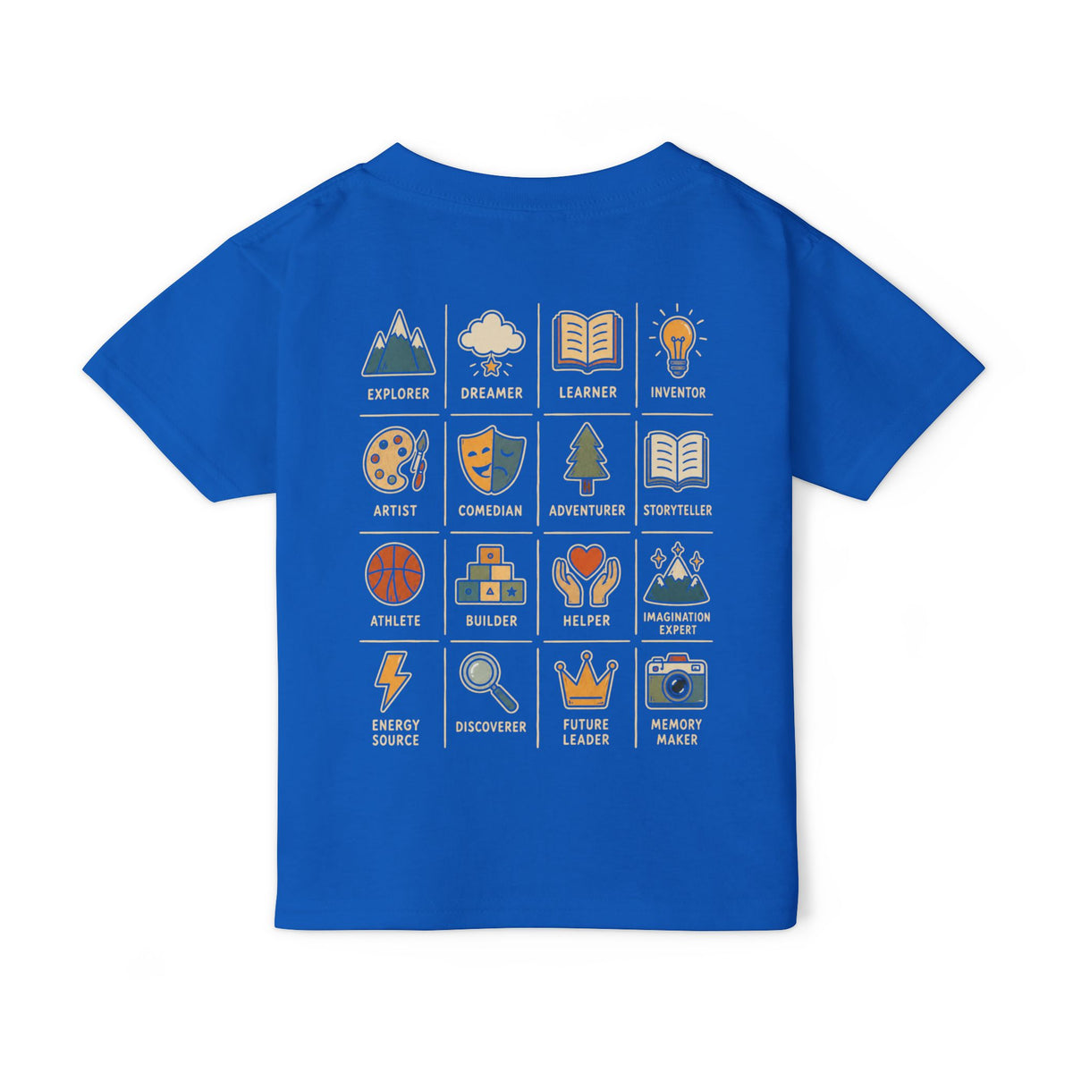 Toddler T‑Shirt “More Than a Kid” — Empowering Icons Backprint (Preschool, Gifts)