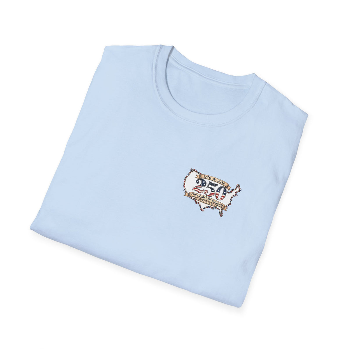 Patriotic 250th Anniversary T-Shirt — "Land of the Free, Home of the Brave"