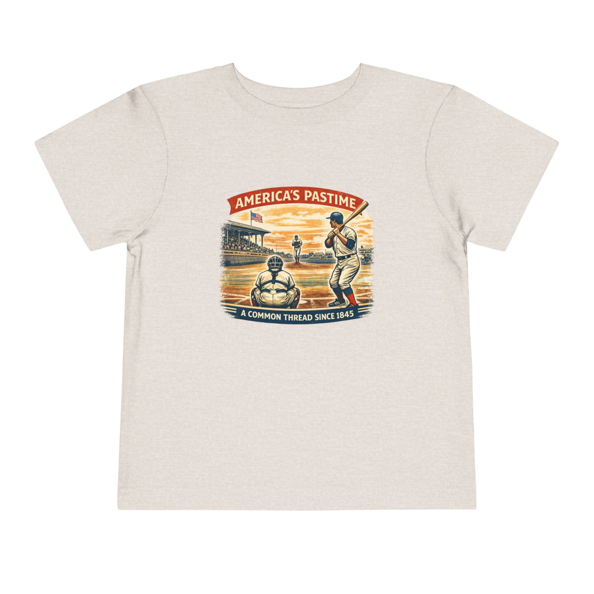 Toddler Tee — "America's Pastime" Baseball Sunset Graphic
