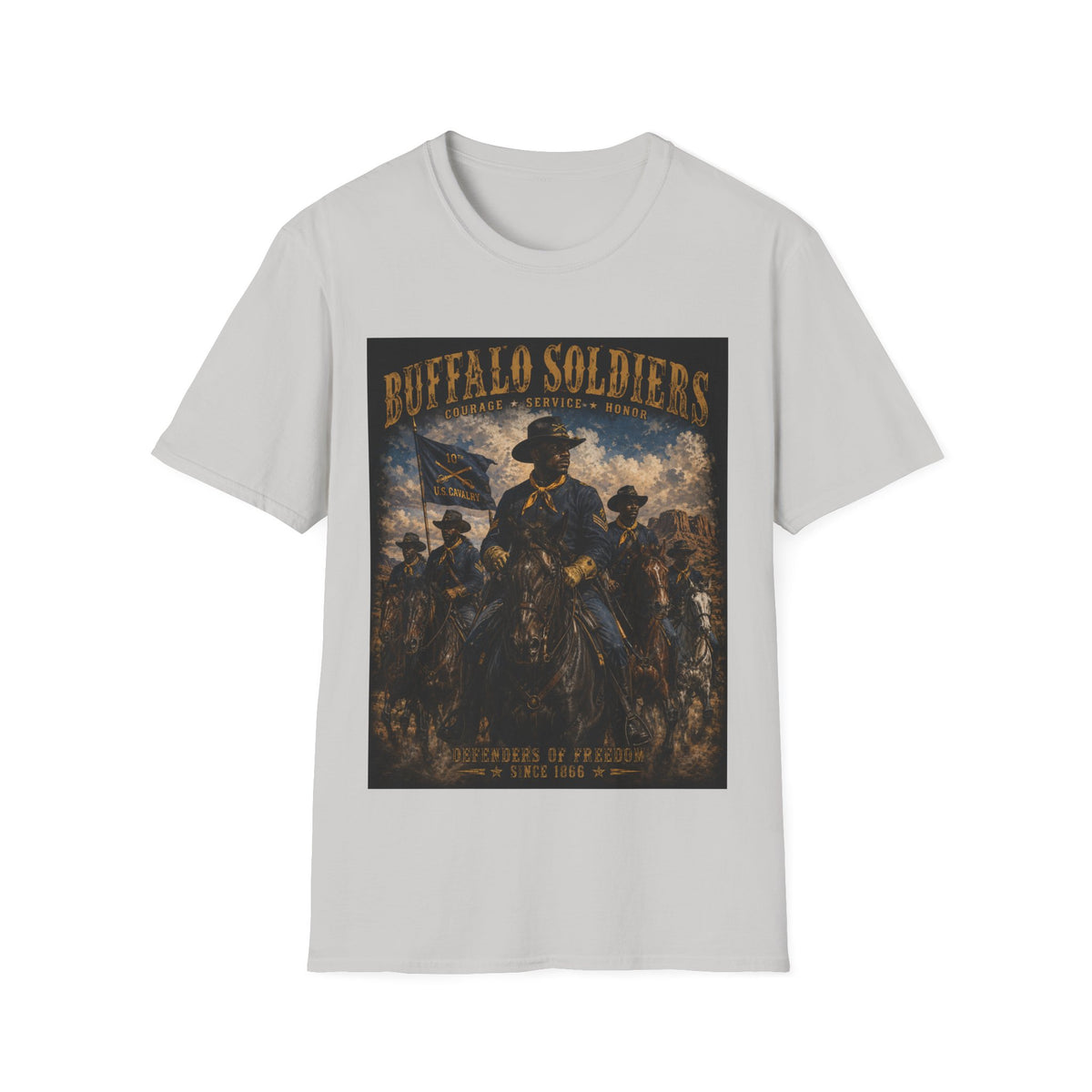 Buffalo Soldiers Tribute T-Shirt — Heritage, Courage & Service Graphic Tee