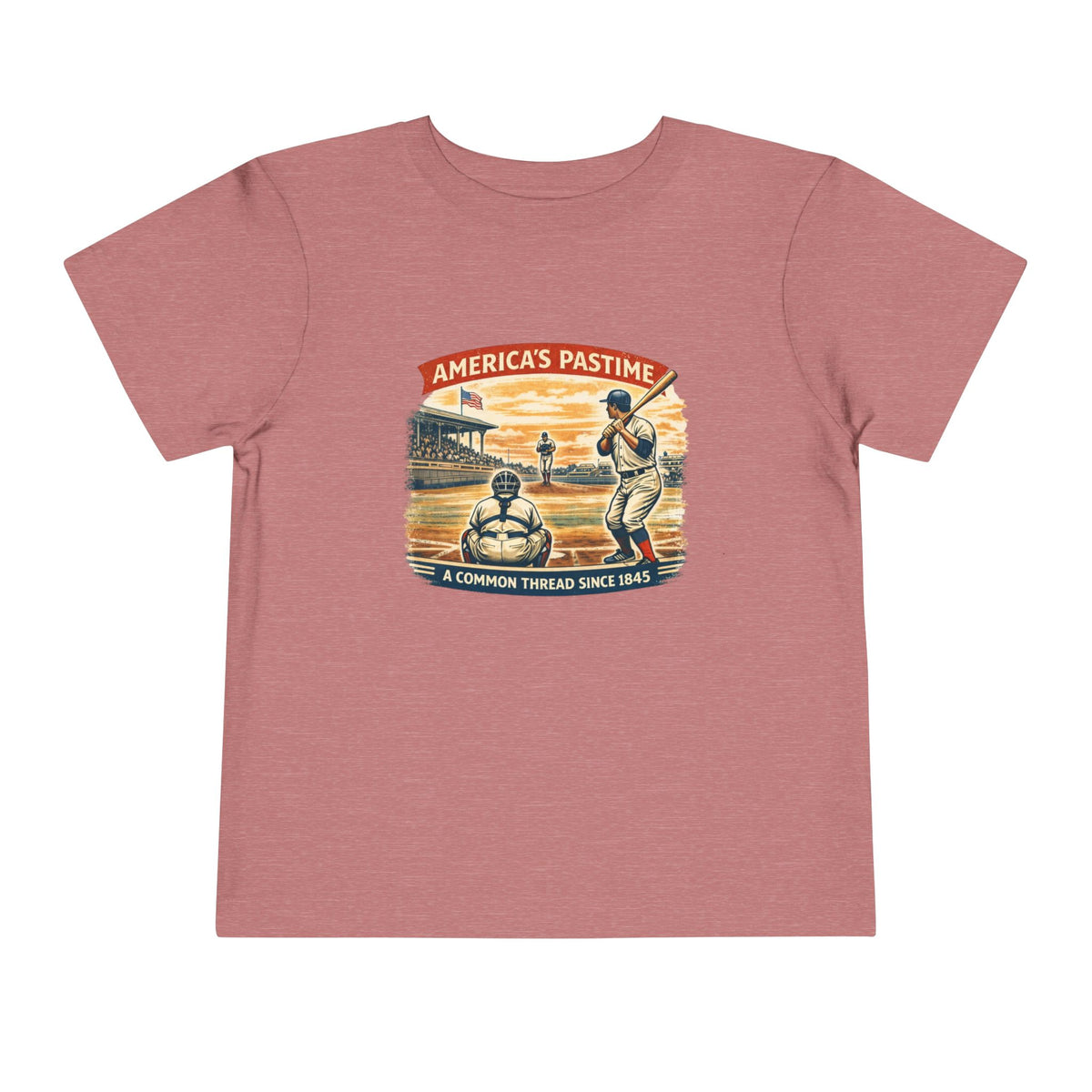 Toddler Tee — "America's Pastime" Baseball Sunset Graphic
