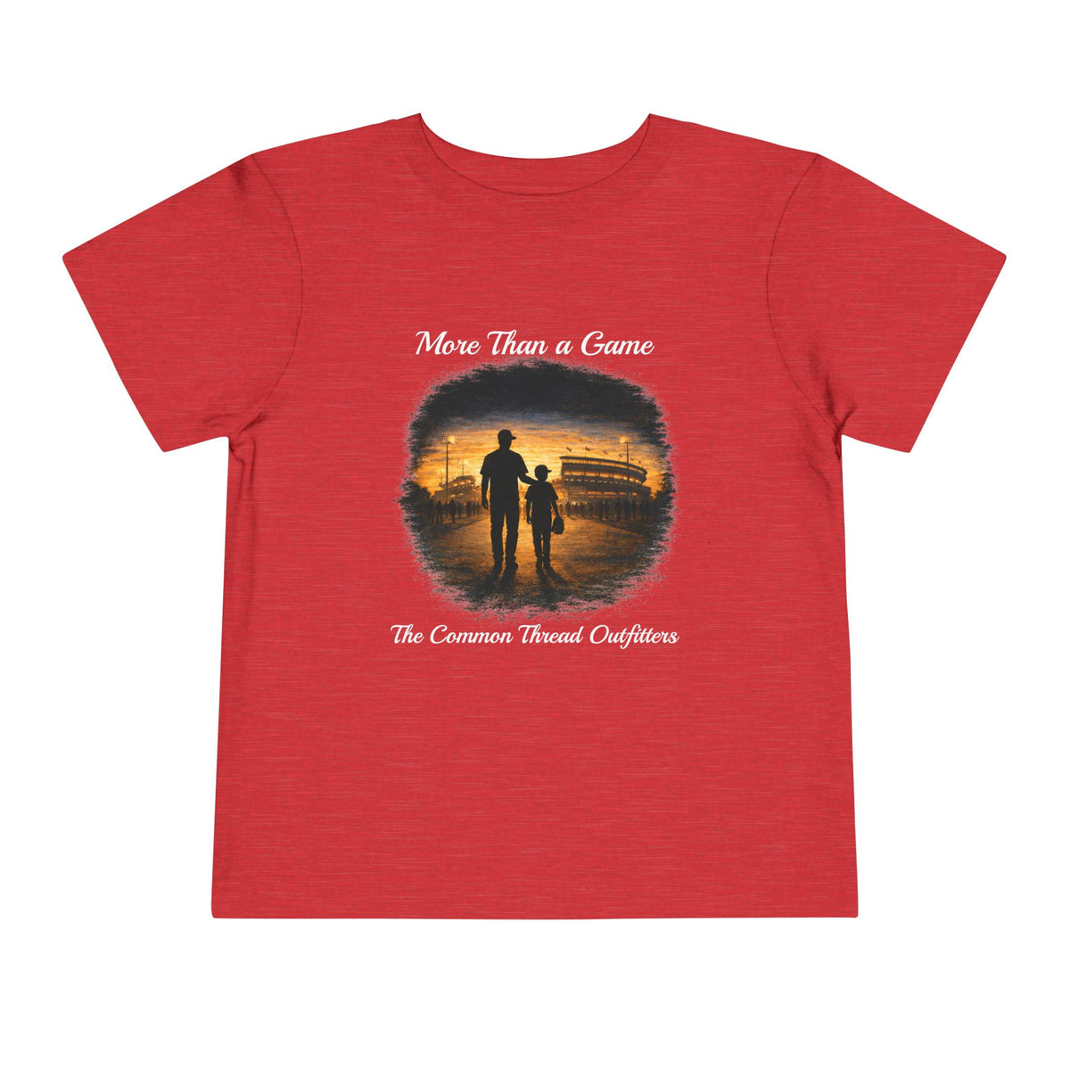 Toddler Tee — "More Than a Game" Father & Child Silhouette Baseball Sunset