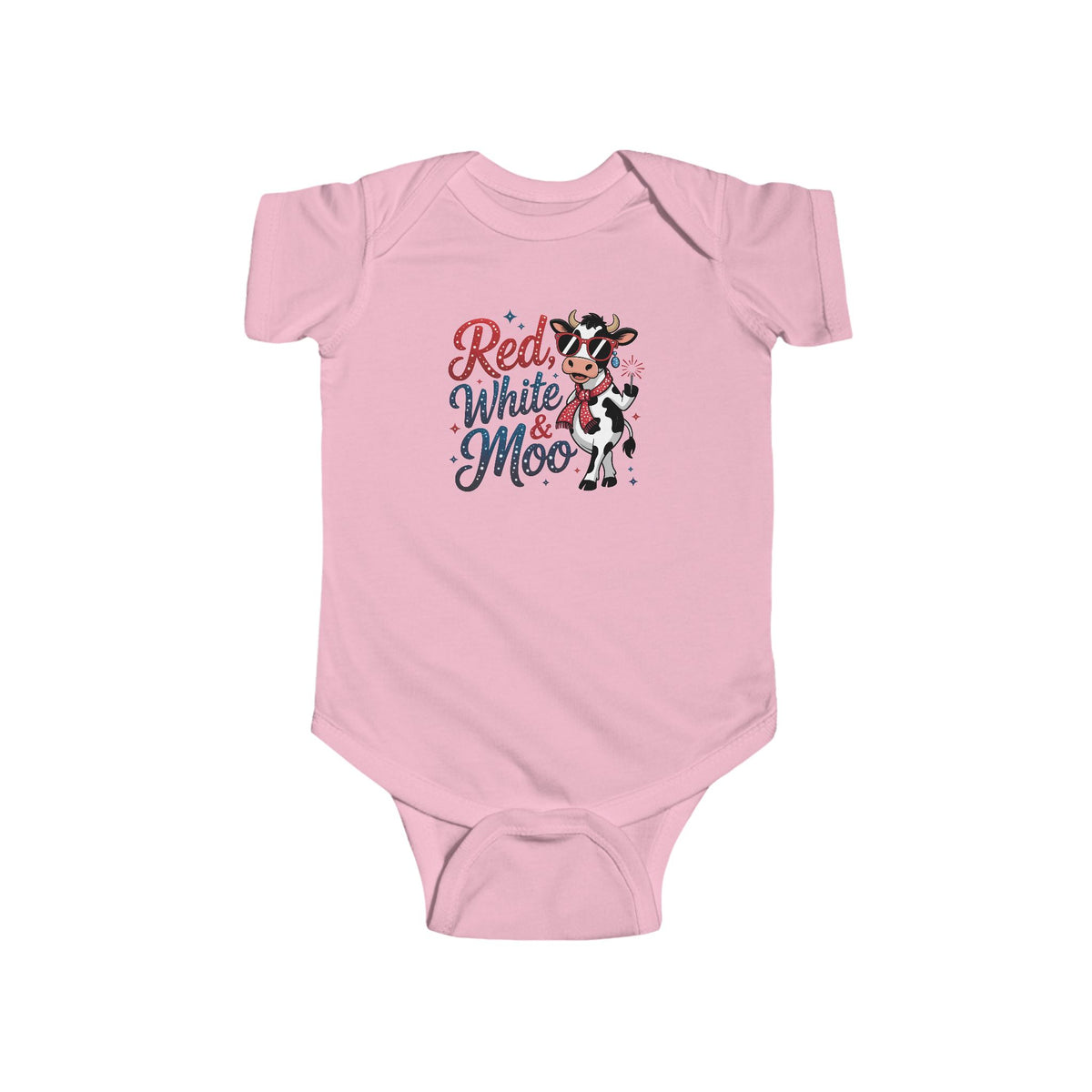 Red White & Moo — Patriotic Cow Infant Onesie