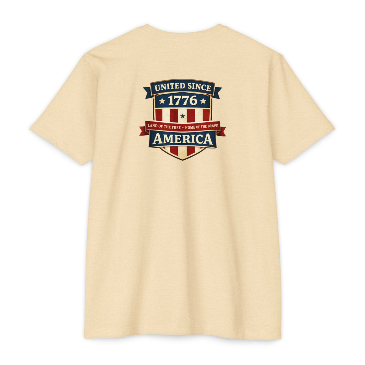 United Since 1776 American Flag Shield T-Shirt