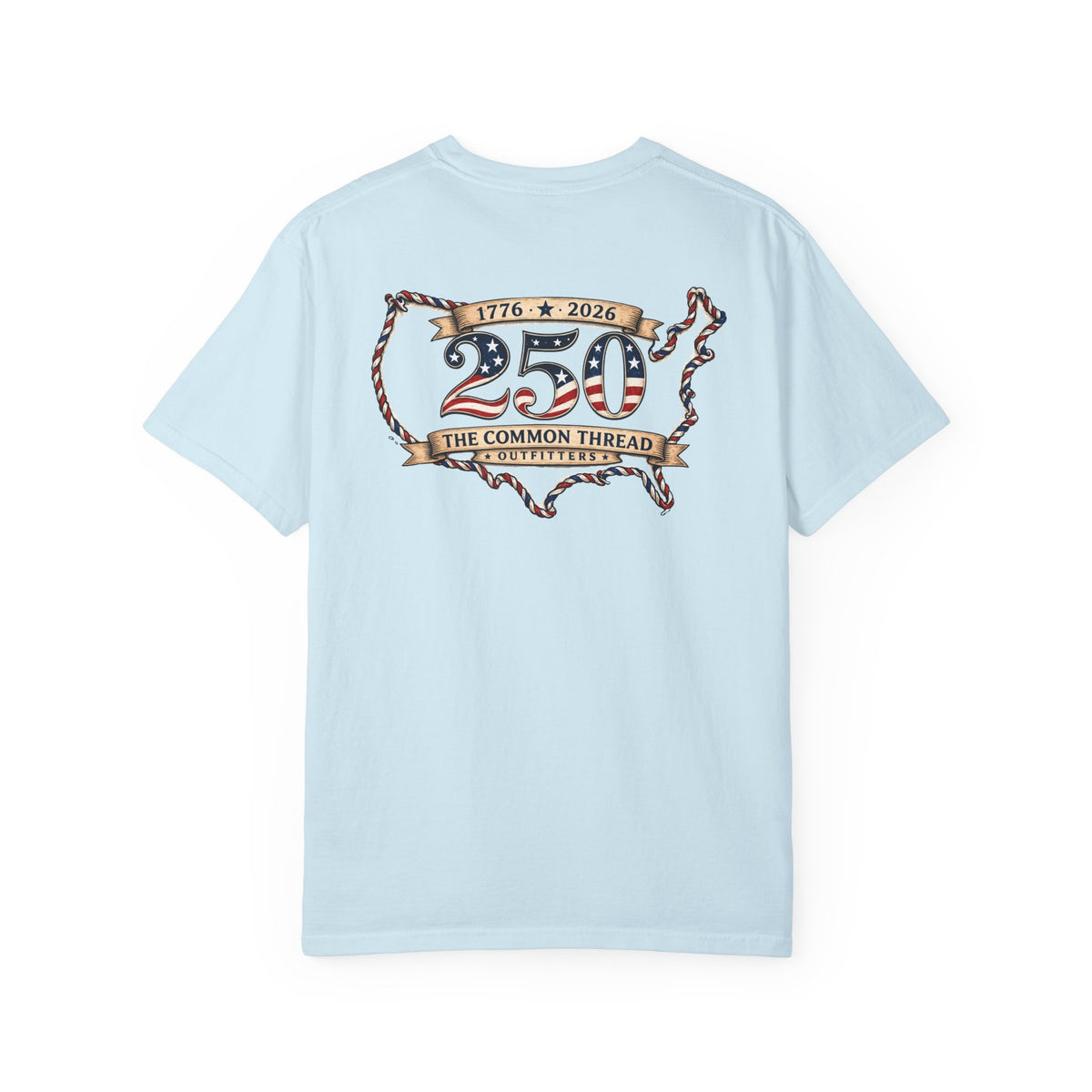 250th Anniversary USA Map T-Shirt — "The Common Thread" Patriotic Tee