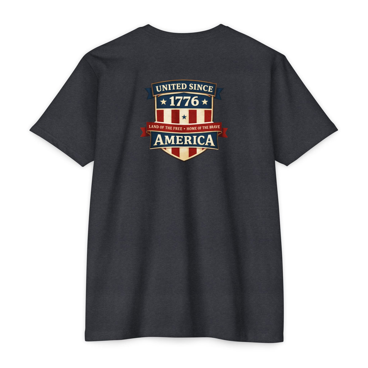United Since 1776 American Flag Shield T-Shirt