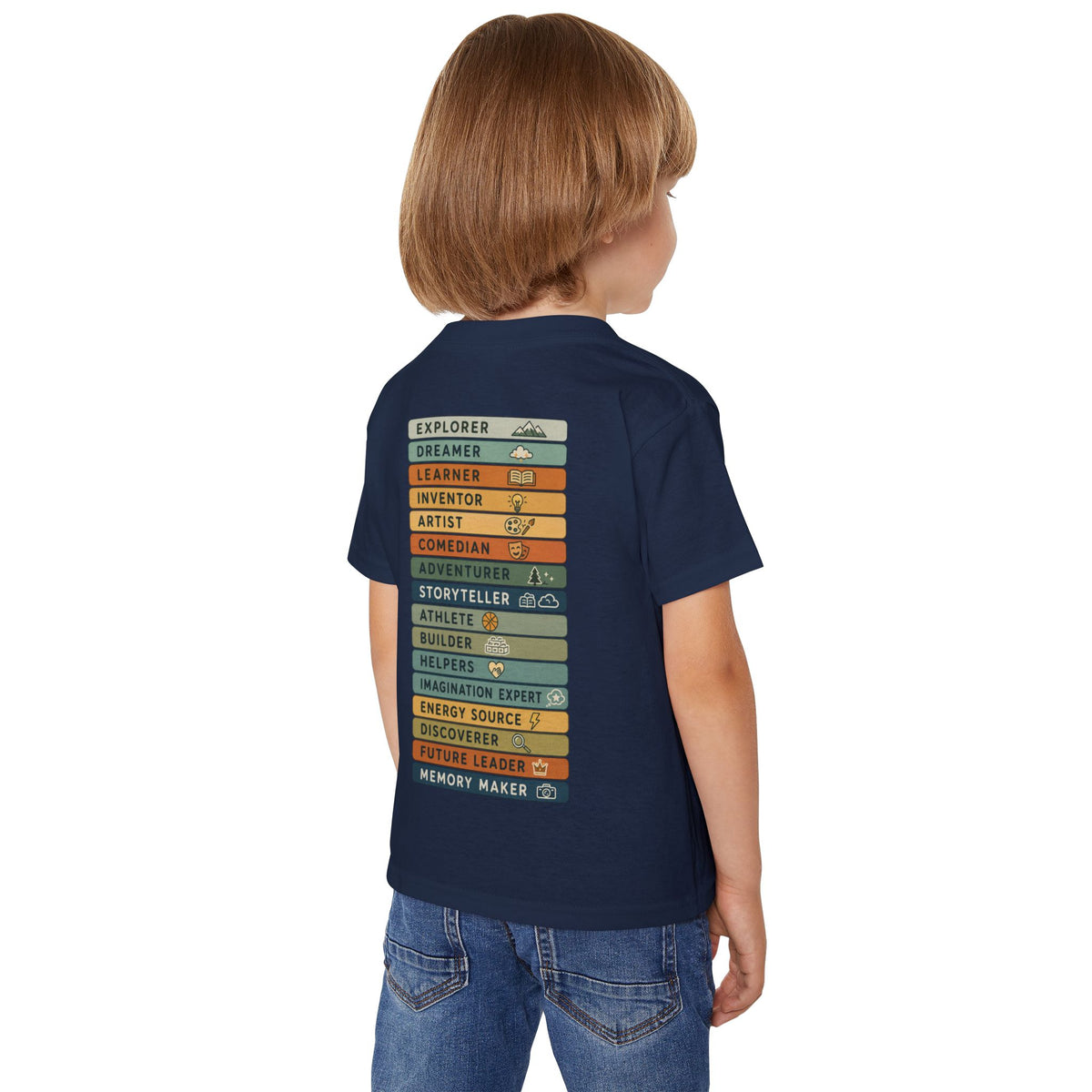 More Than a Kid Toddler T-Shirt — Inspirational Kids Graphic Tee (Explorer, Dreamer, Inventor)