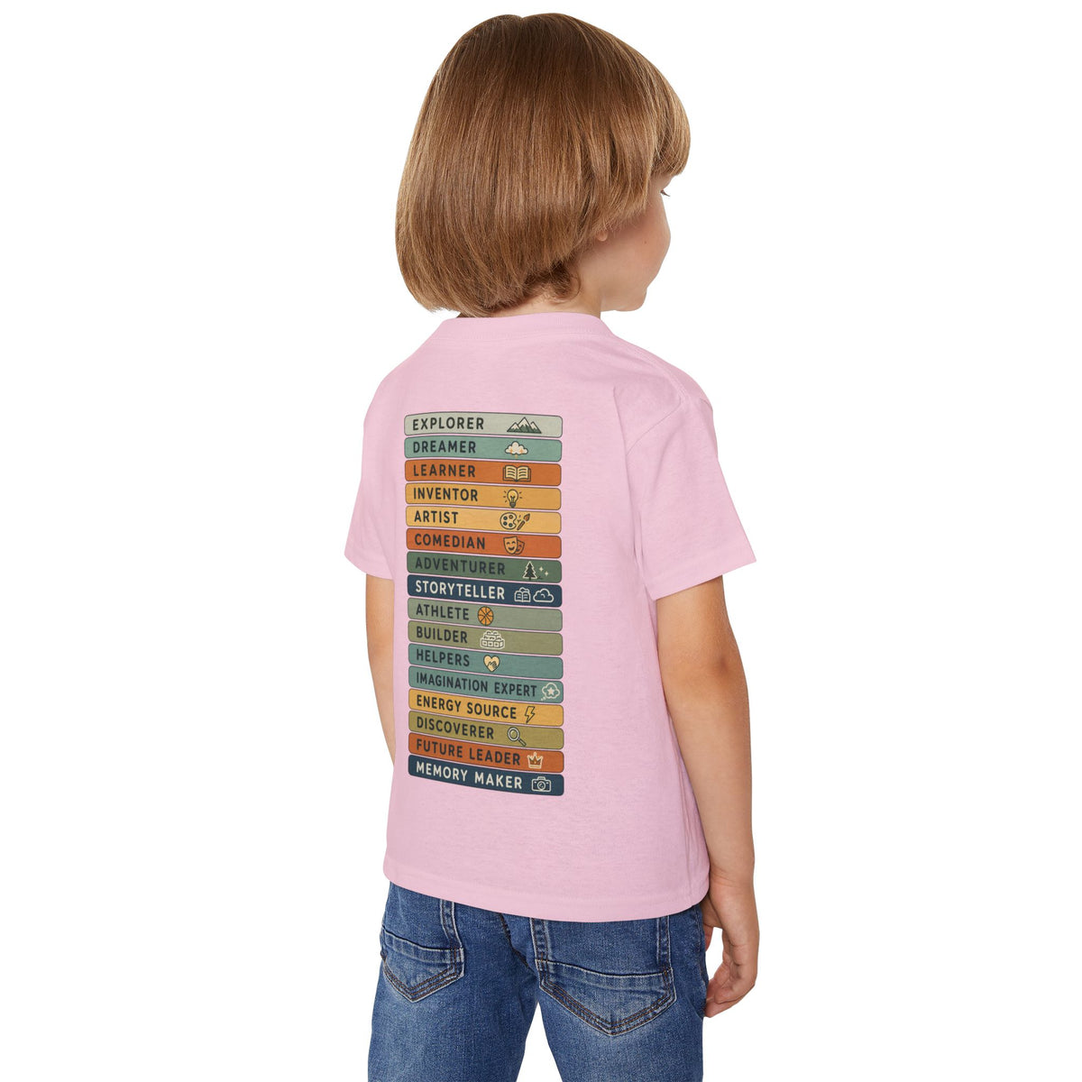 More Than a Kid Toddler T-Shirt — Inspirational Kids Graphic Tee (Explorer, Dreamer, Inventor)