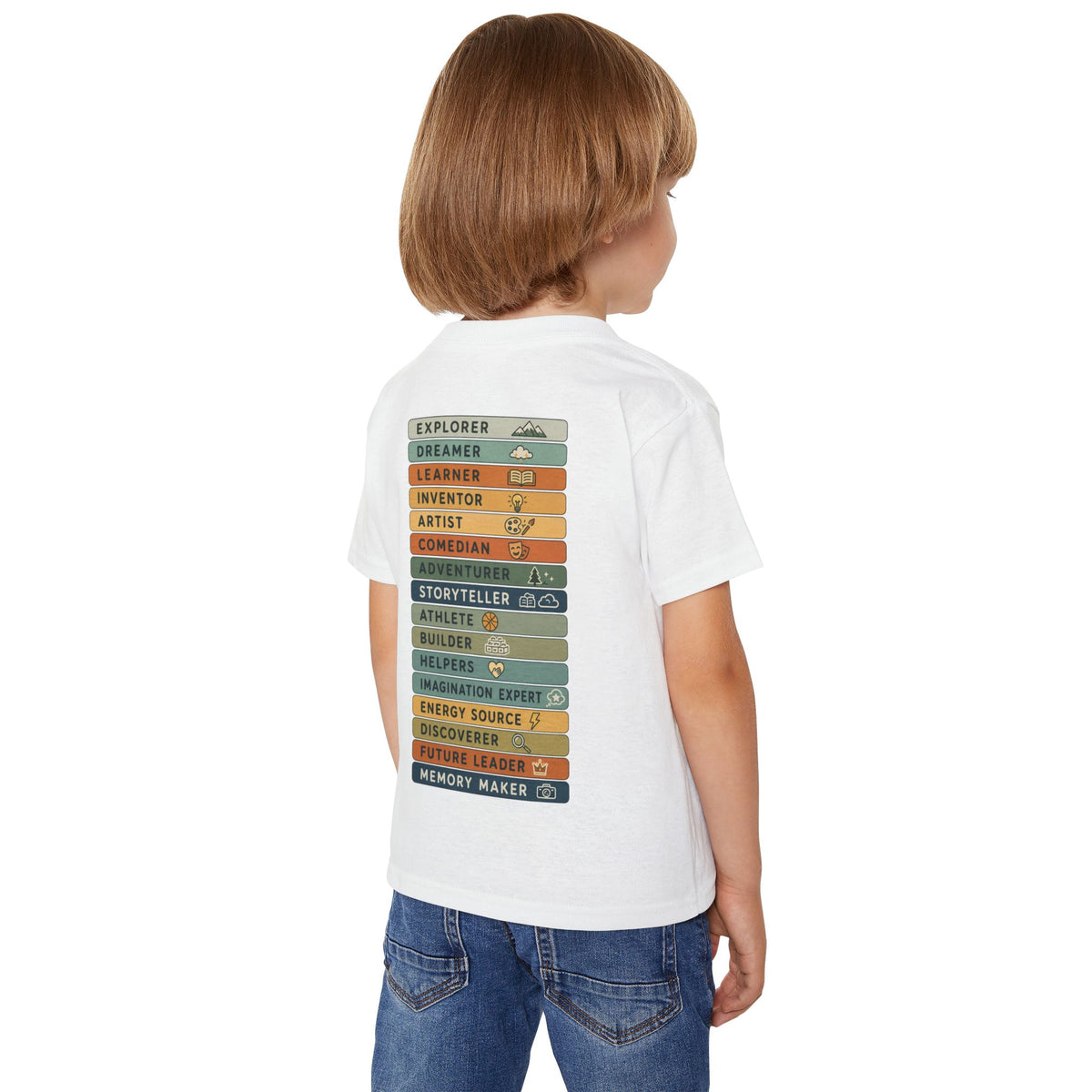 More Than a Kid Toddler T-Shirt — Inspirational Kids Graphic Tee (Explorer, Dreamer, Inventor)