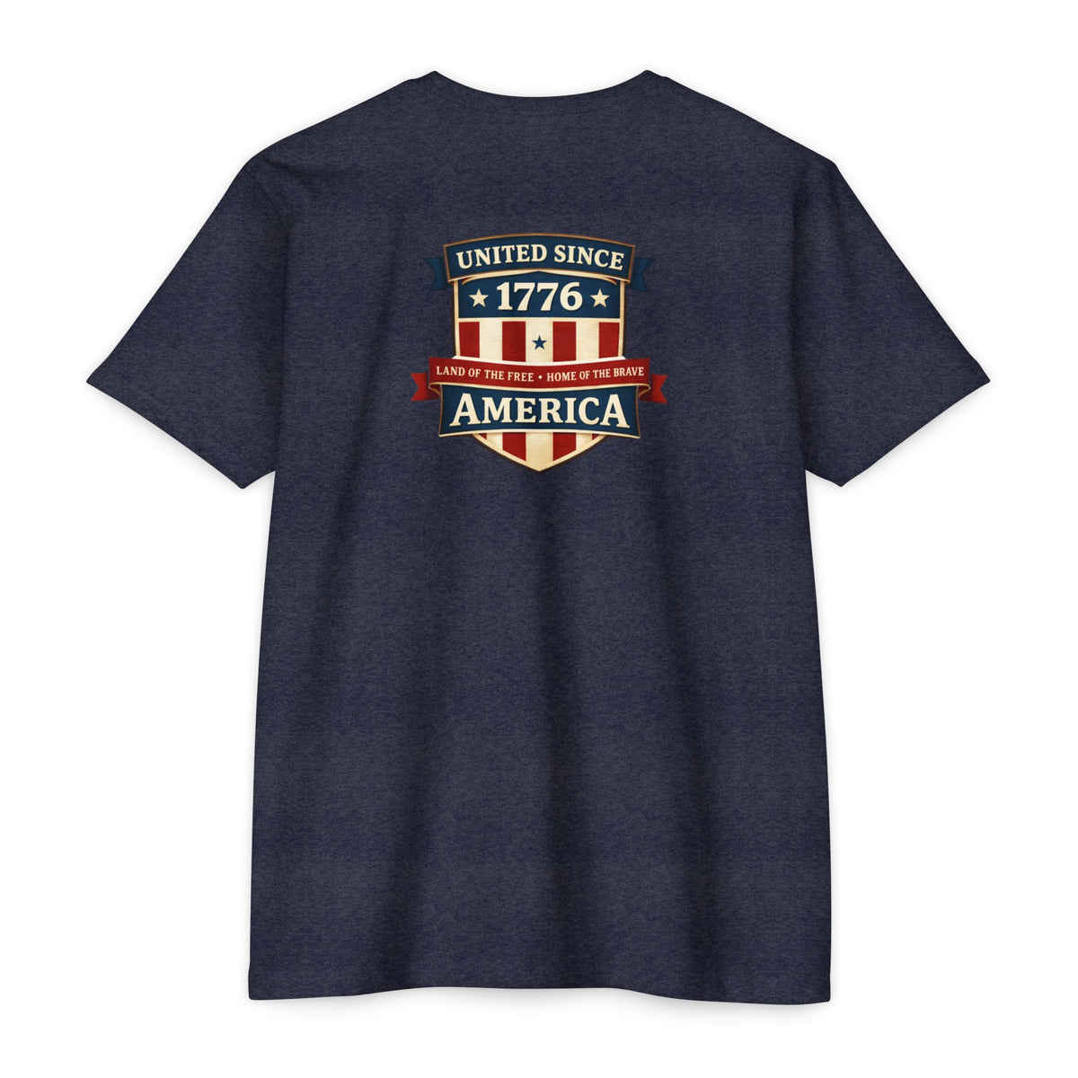 United Since 1776 American Flag Shield T-Shirt