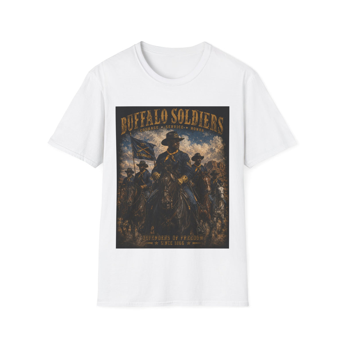 Buffalo Soldiers Tribute T-Shirt — Heritage, Courage & Service Graphic Tee
