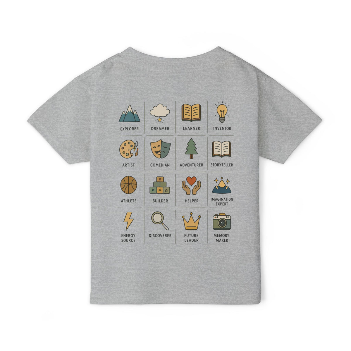 Toddler T‑Shirt “More Than a Kid” — Empowering Icons Backprint (Preschool, Gifts)