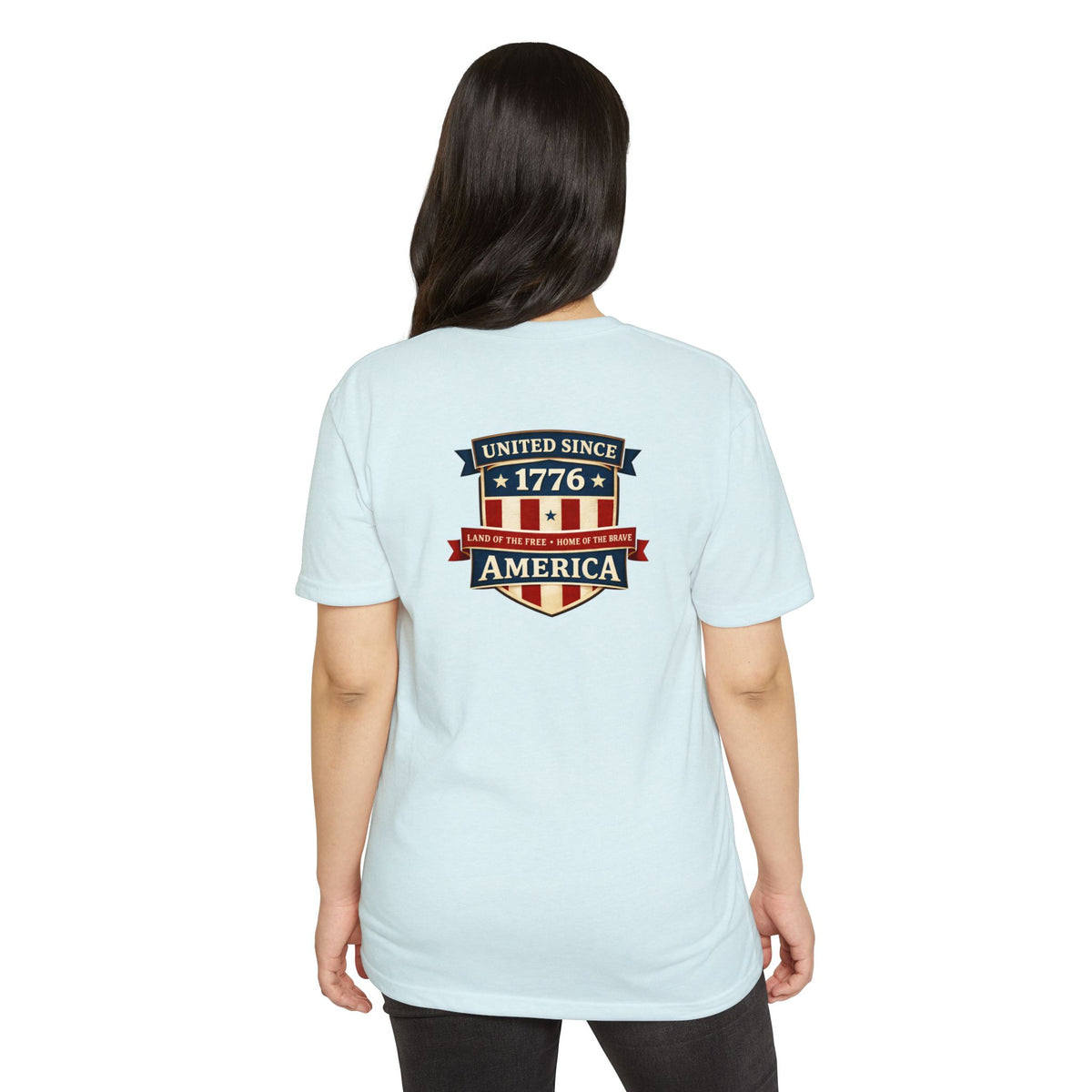 United Since 1776 American Flag Shield T-Shirt