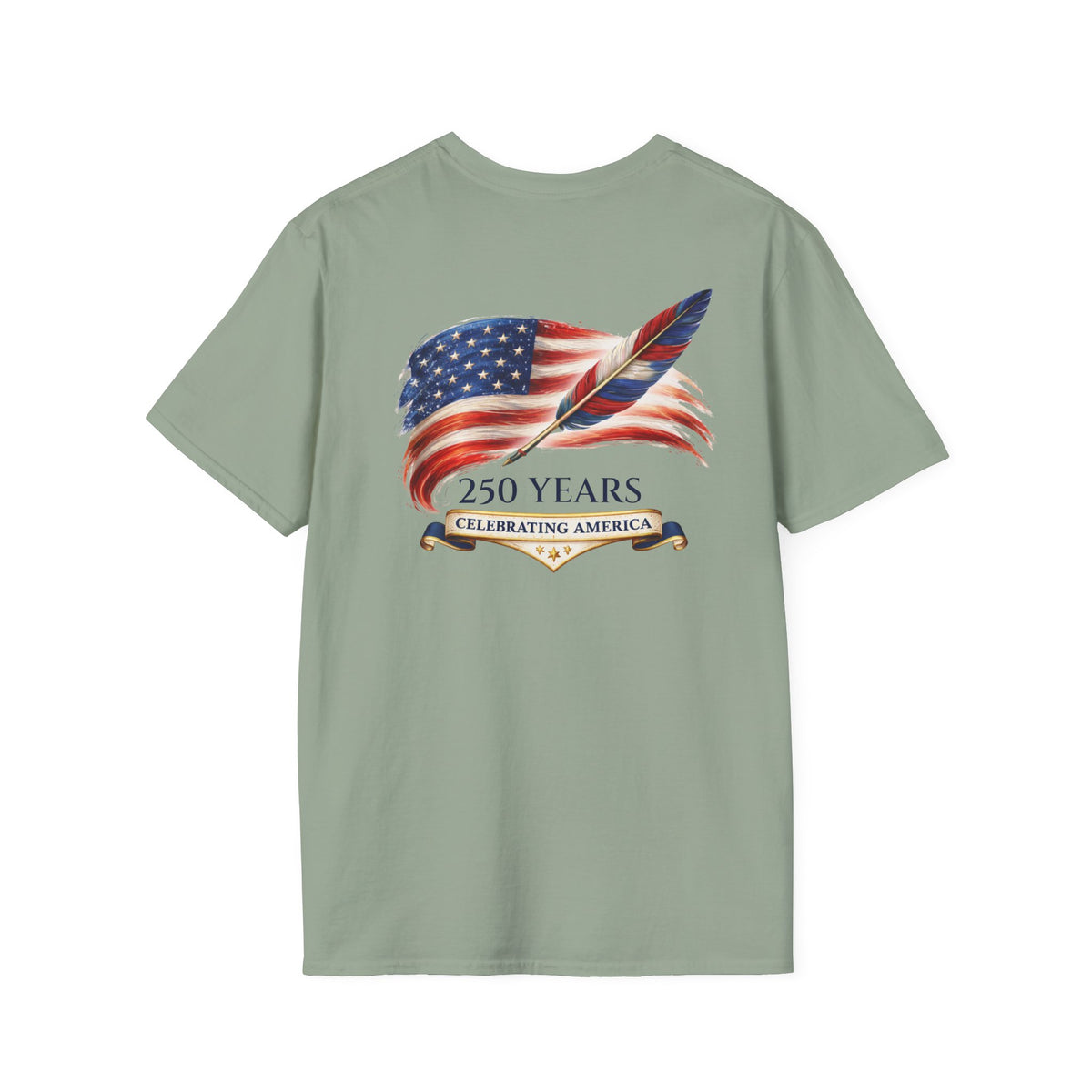 Short Sleeve Tee - American Flag & Quill