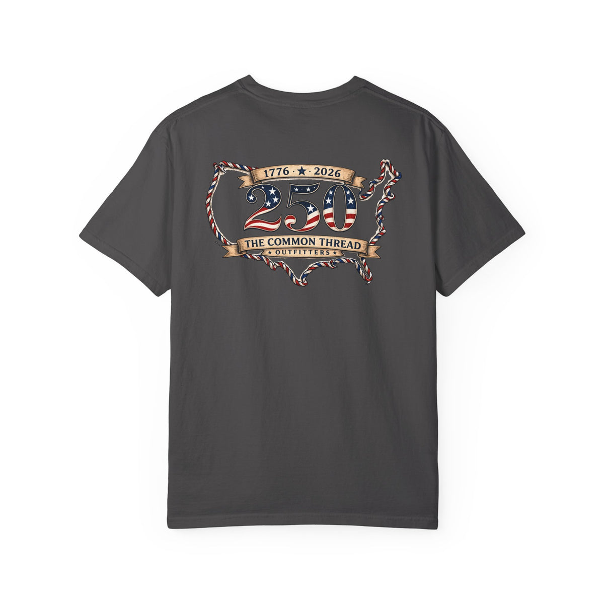 250th Anniversary USA Map T-Shirt — "The Common Thread" Patriotic Tee