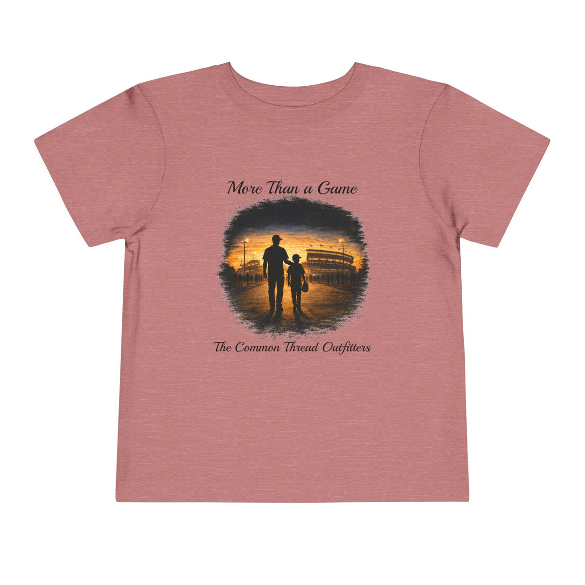 Toddler Tee — "More Than a Game" Father & Child Silhouette Baseball Sunset