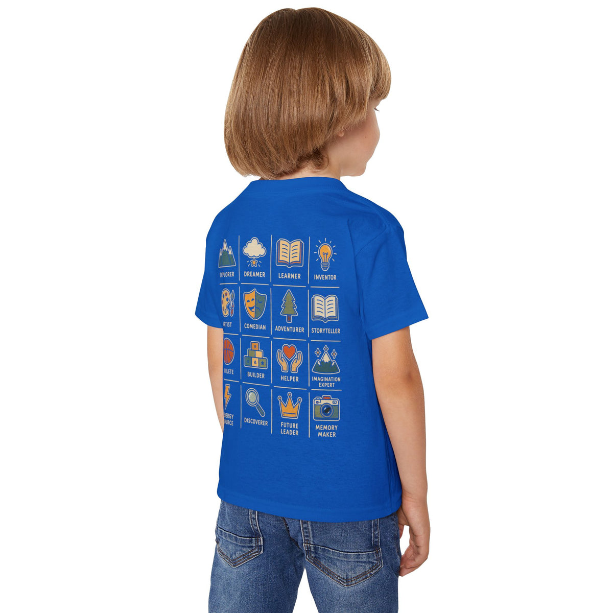 Toddler T‑Shirt “More Than a Kid” — Empowering Icons Backprint (Preschool, Gifts)