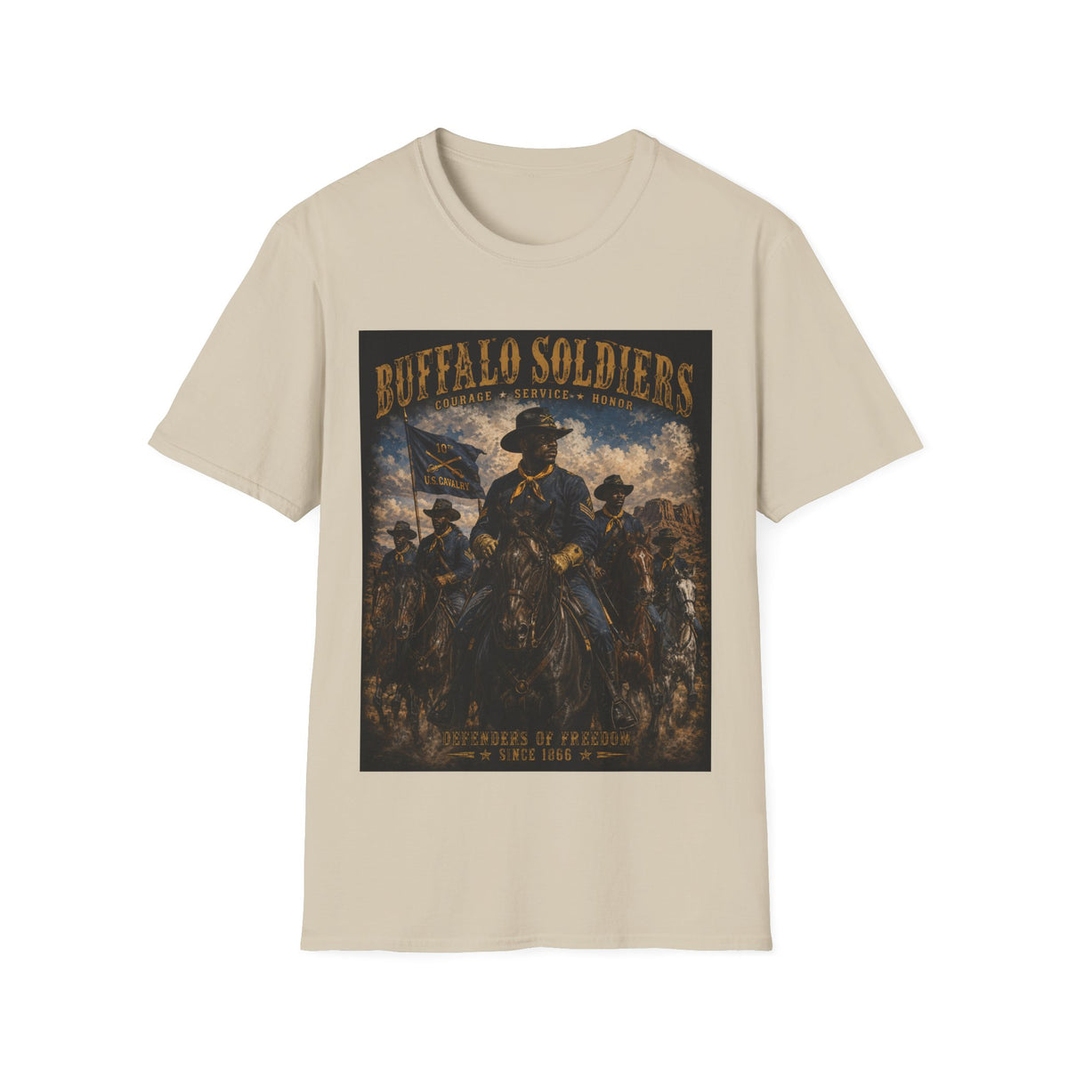 Buffalo Soldiers Tribute T-Shirt — Heritage, Courage & Service Graphic Tee