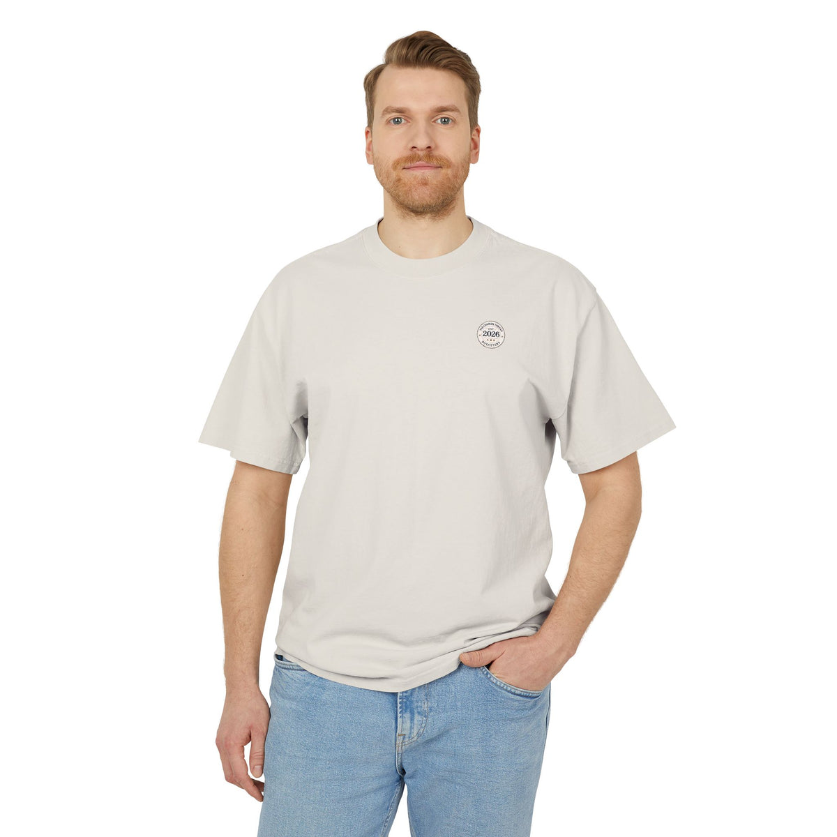 Premium Heavy Faded Tee - 'The Roundhouse Legend' Patriotic Cowboy Tribute