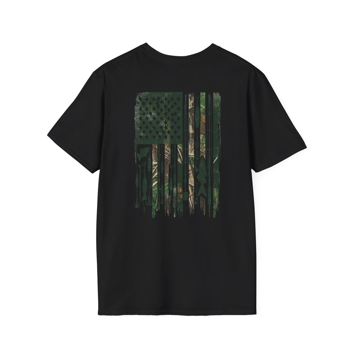 Flag Fishing USA Graphic T-Shirt