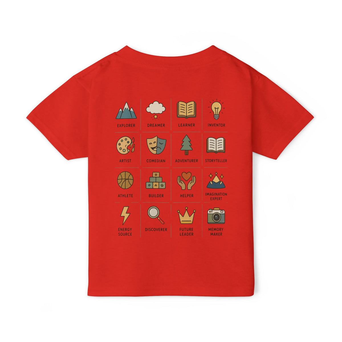 Toddler T‑Shirt “More Than a Kid” — Empowering Icons Backprint (Preschool, Gifts)