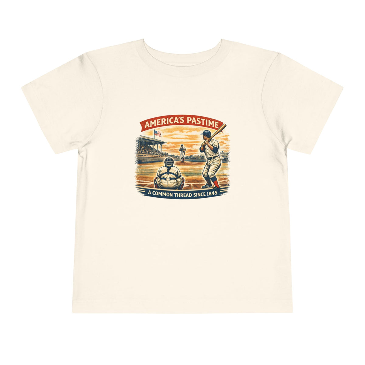 Toddler Tee — "America's Pastime" Baseball Sunset Graphic