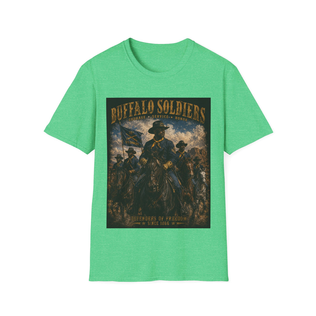 Buffalo Soldiers Tribute T-Shirt — Heritage, Courage & Service Graphic Tee