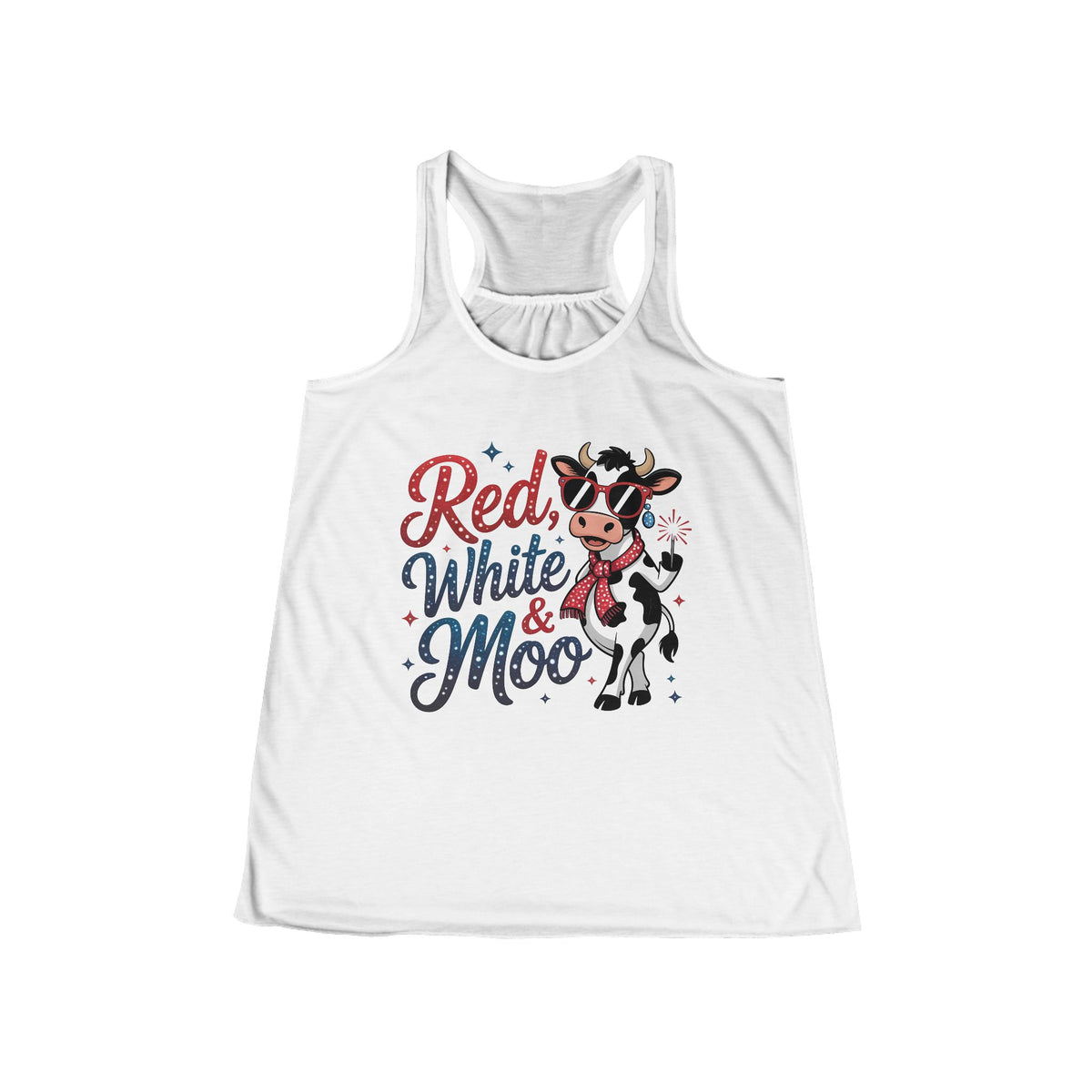 Red White & Moo Women's Racerback Tank Top
