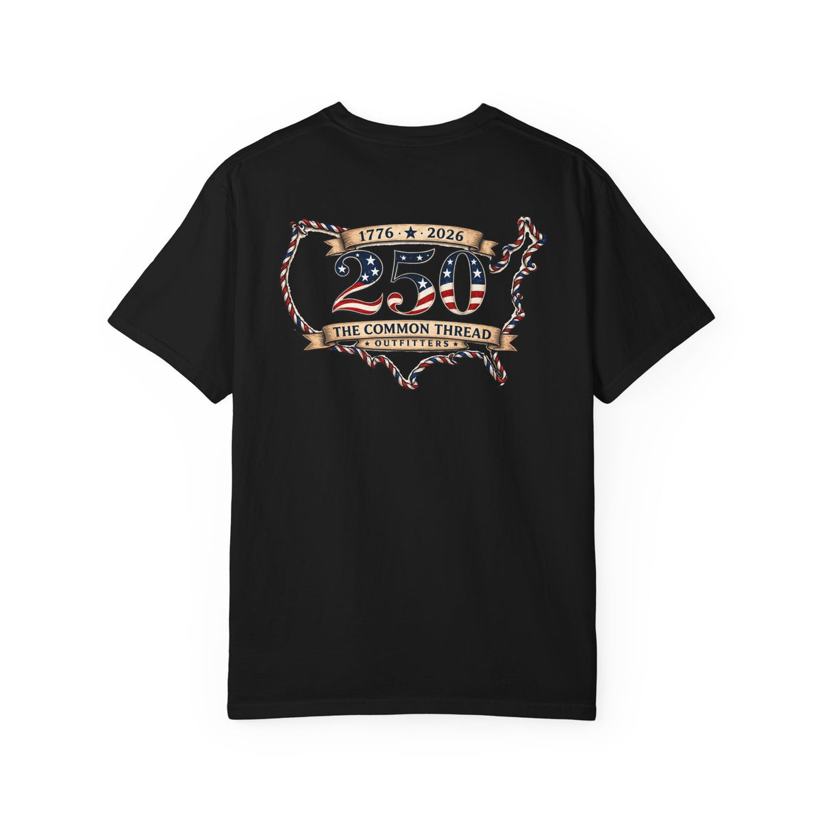 250th Anniversary USA Map T-Shirt — "The Common Thread" Patriotic Tee