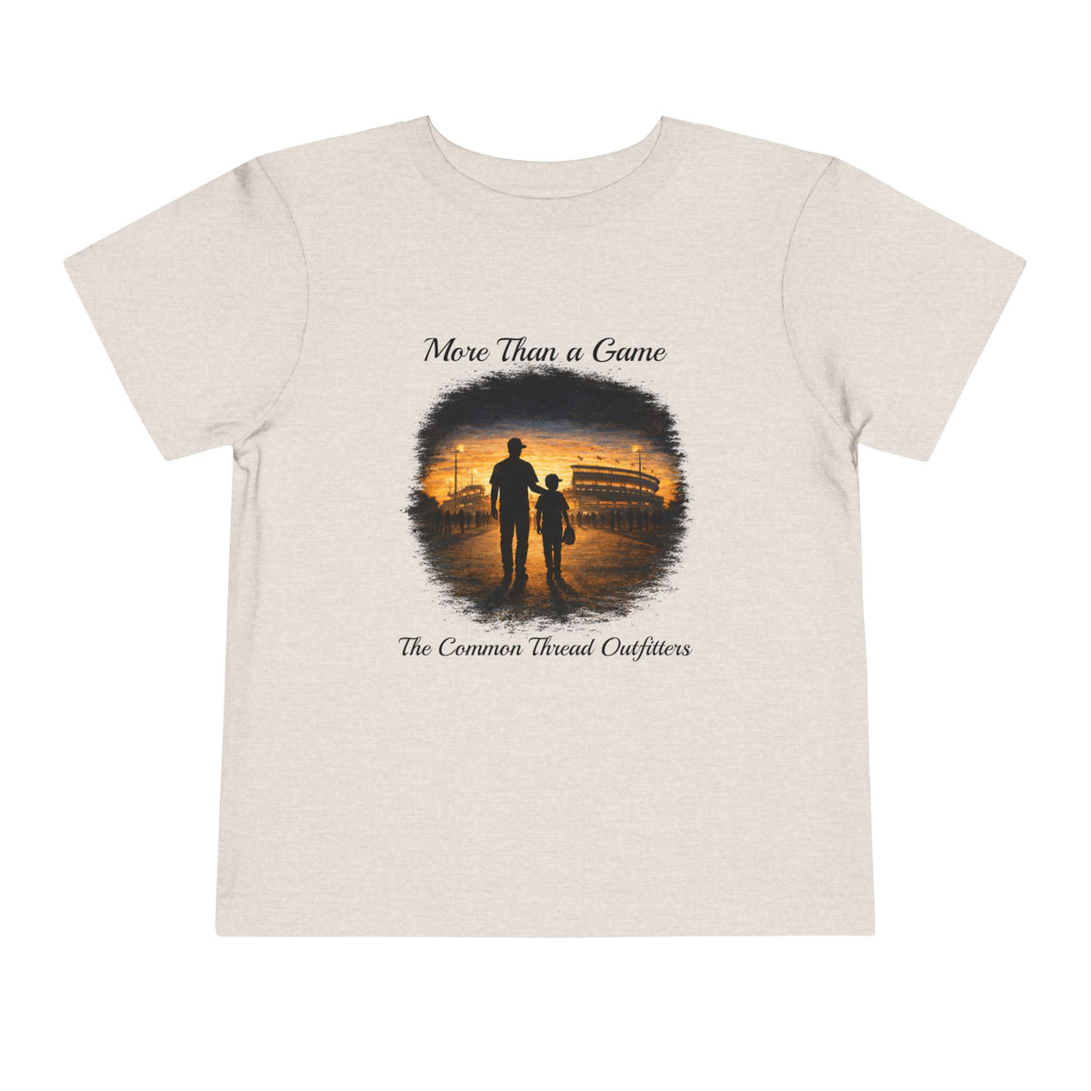 Toddler Tee — "More Than a Game" Father & Child Silhouette Baseball Sunset