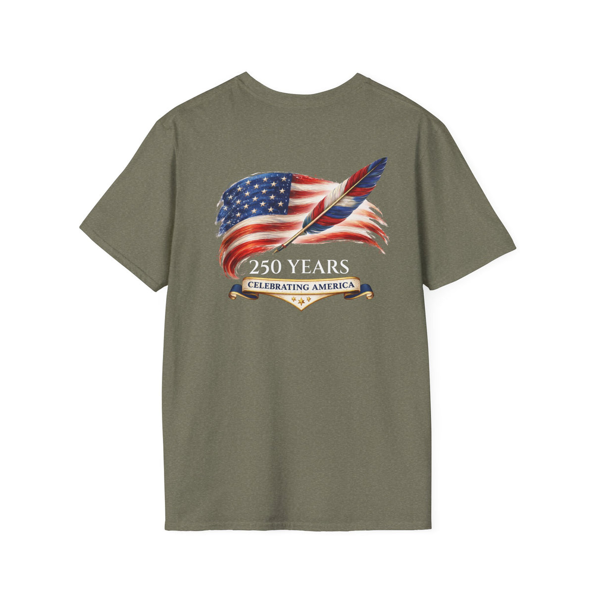 Short Sleeve Tee - American Flag & Quill