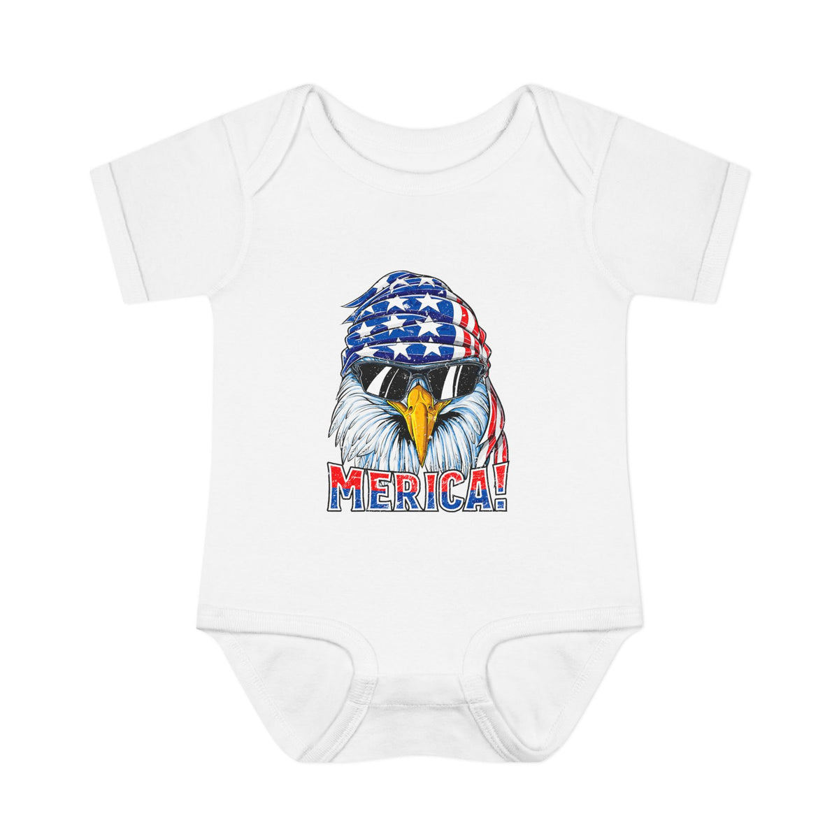 Merica!' Patriotic Eagle Infant Onesie (4th of July)
