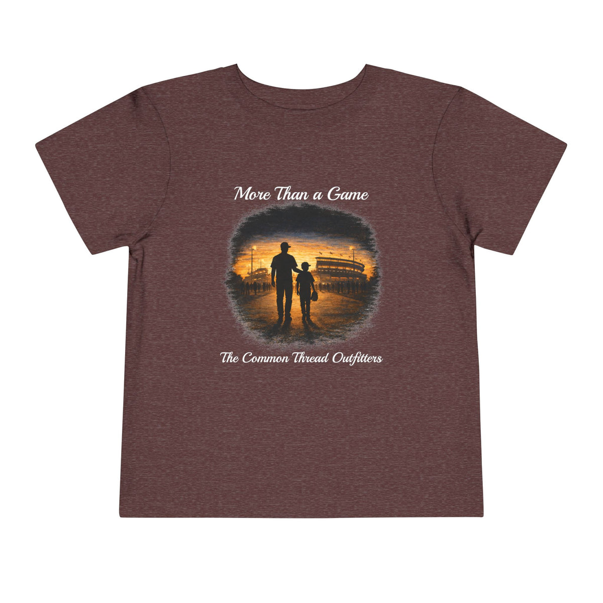 Toddler Tee — "More Than a Game" Father & Child Silhouette Baseball Sunset