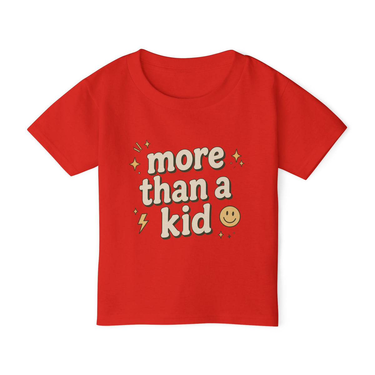 Toddler T‑Shirt “More Than a Kid” — Empowering Icons Backprint (Preschool, Gifts)