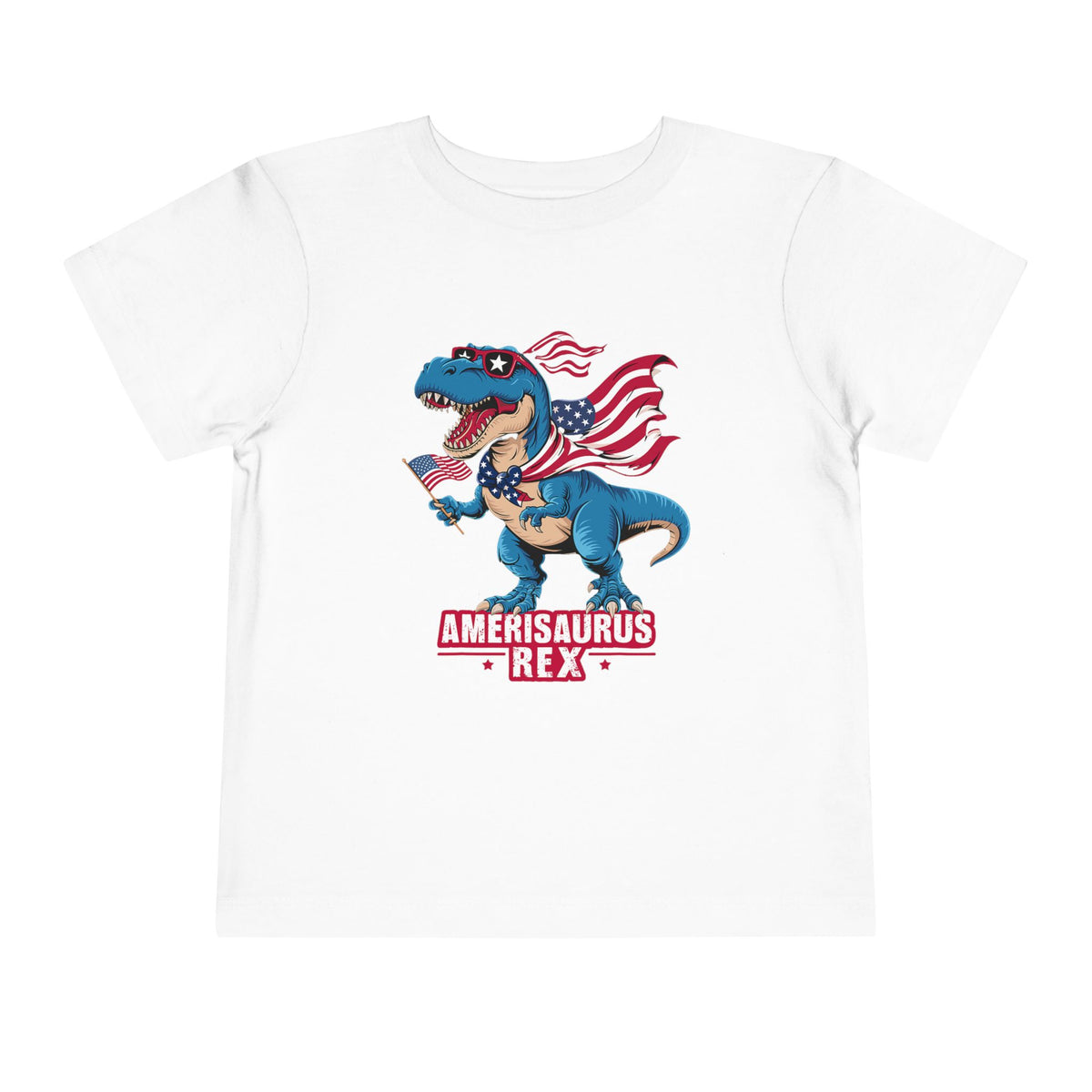 Amerisaurus Rex Toddler Tee — Patriotic Dino 4th of July Shirt