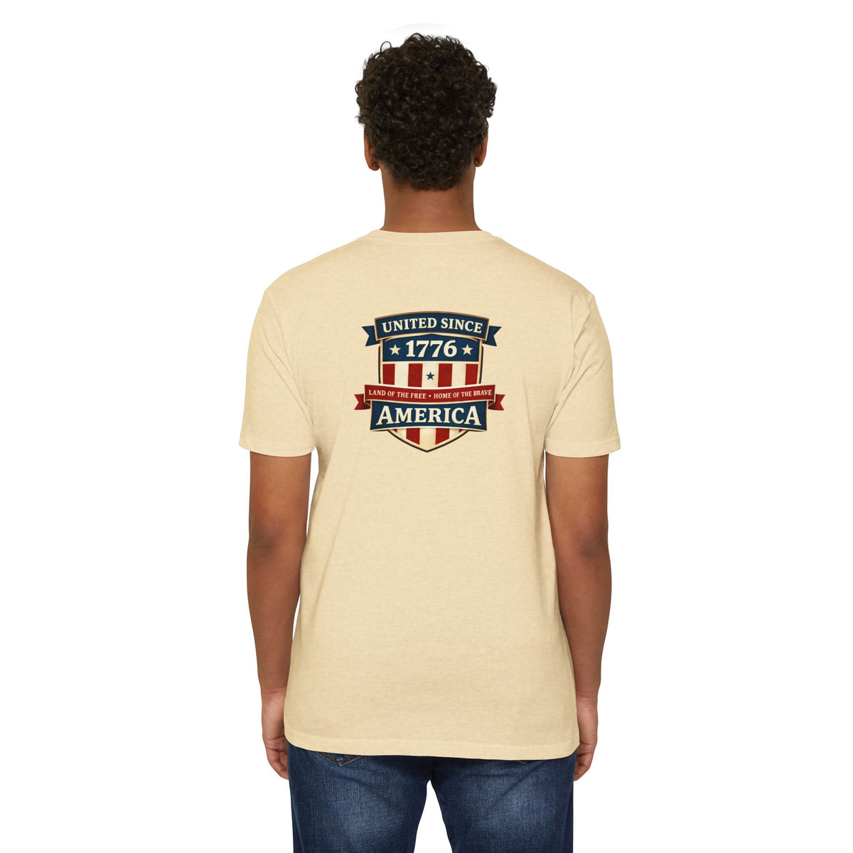 United Since 1776 American Flag Shield T-Shirt