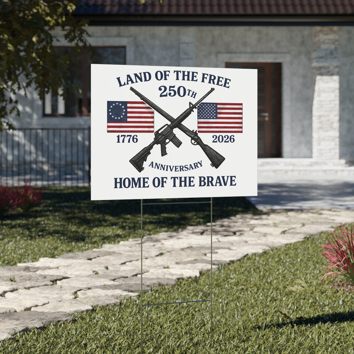 America 250th Anniversary Yard Sign