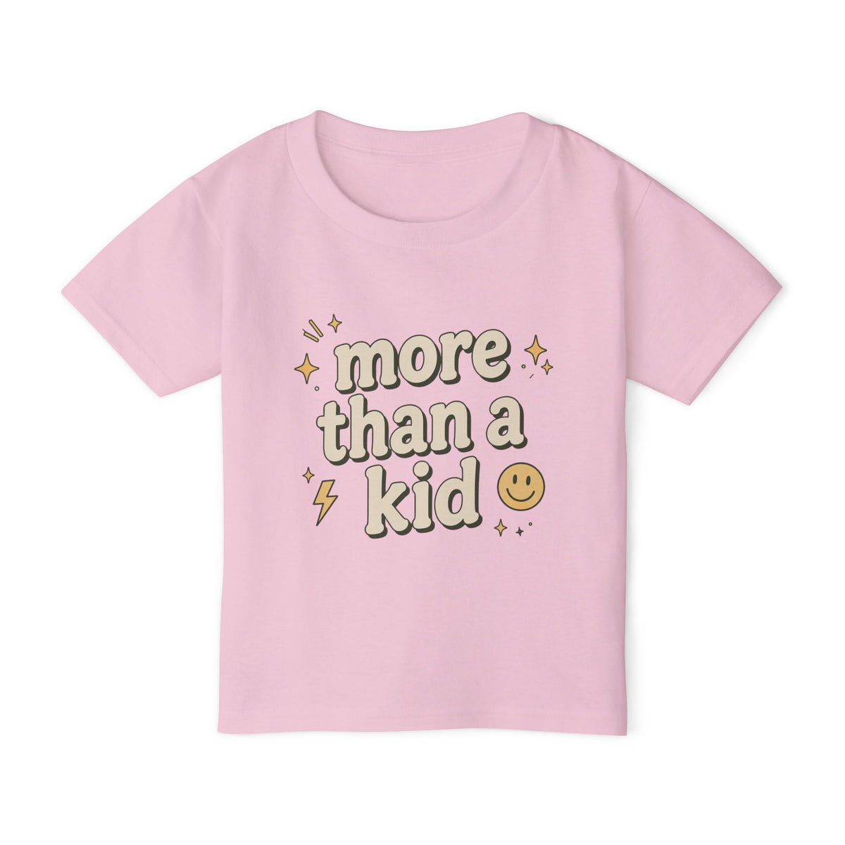 Toddler T‑Shirt “More Than a Kid” — Empowering Icons Backprint (Preschool, Gifts)