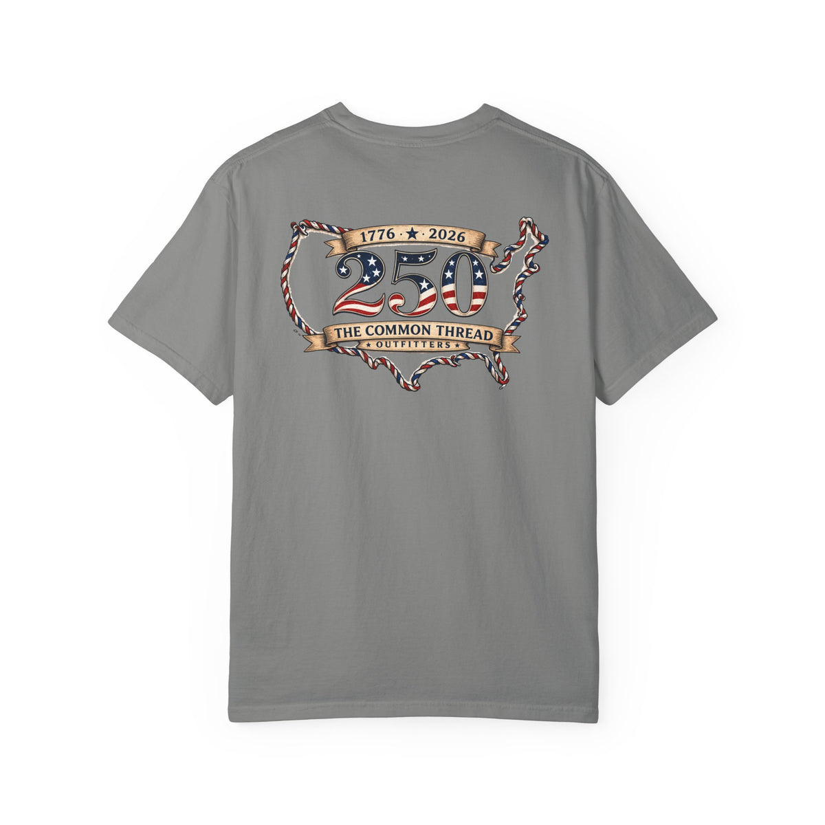 250th Anniversary USA Map T-Shirt — "The Common Thread" Patriotic Tee