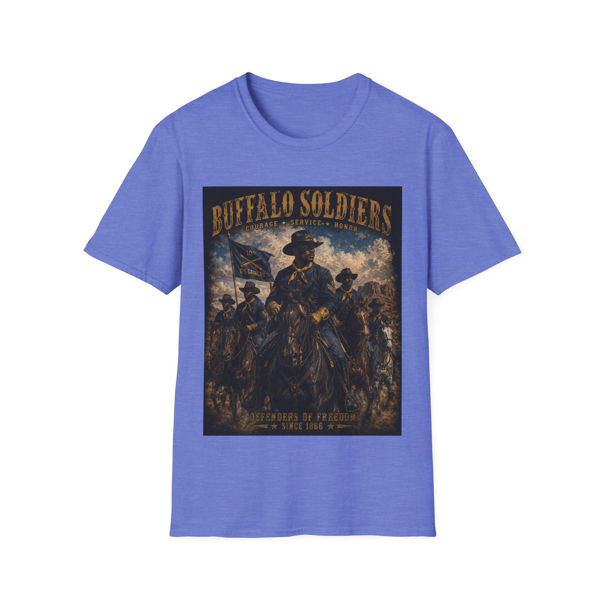 Buffalo Soldiers Tribute T-Shirt — Heritage, Courage & Service Graphic Tee